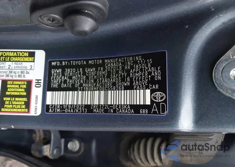 2016 Toyota Corolla S Plus из США, поврежденный, VIN 2T1BURHE0GC558268